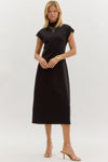 Authentic Aesthetic Mock Neck Maxi Dress - Black