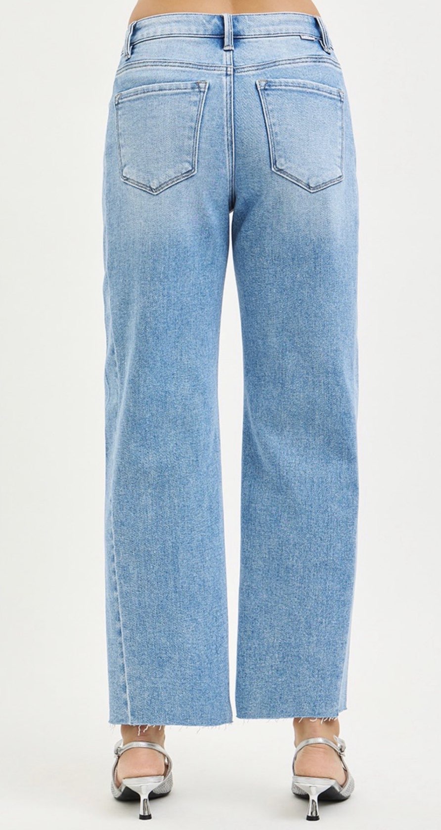 Logan Light Wash High Rise Cropped Barrel Jeans