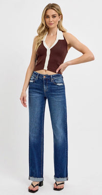 Willa Wide Leg Dark Wash Jeans