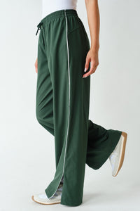 Finish Line Contrast Piping Drawstring Pants - Sycamore
