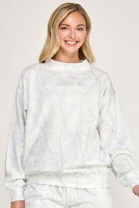 Camo Essential Mock Neck Oversized Pullover