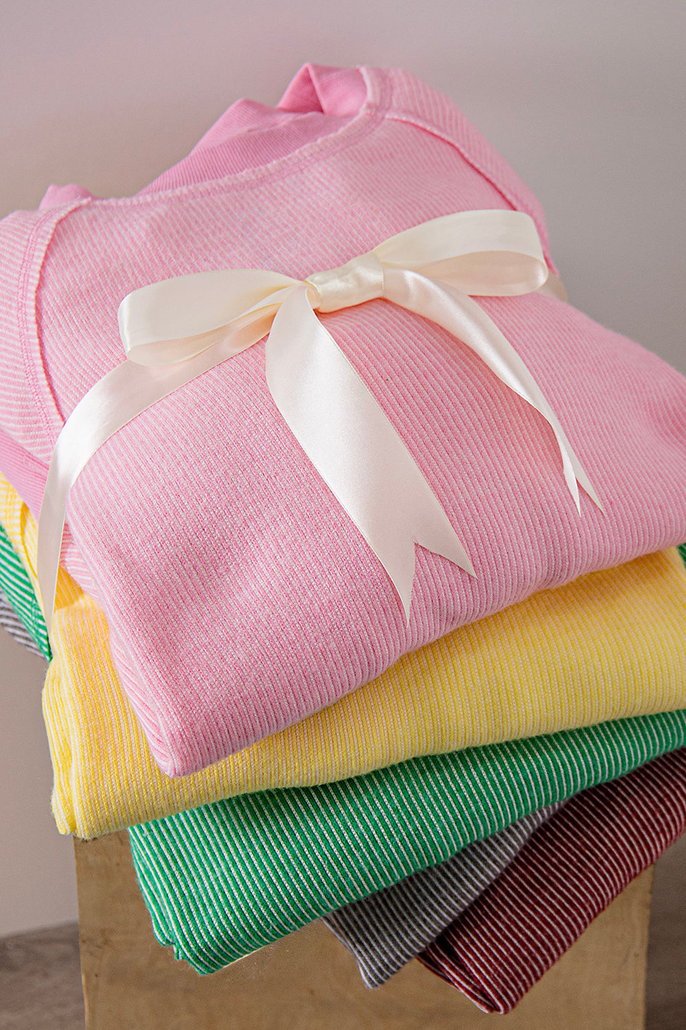 St Croix Oversized Crewneck Sweater in Candy Pink