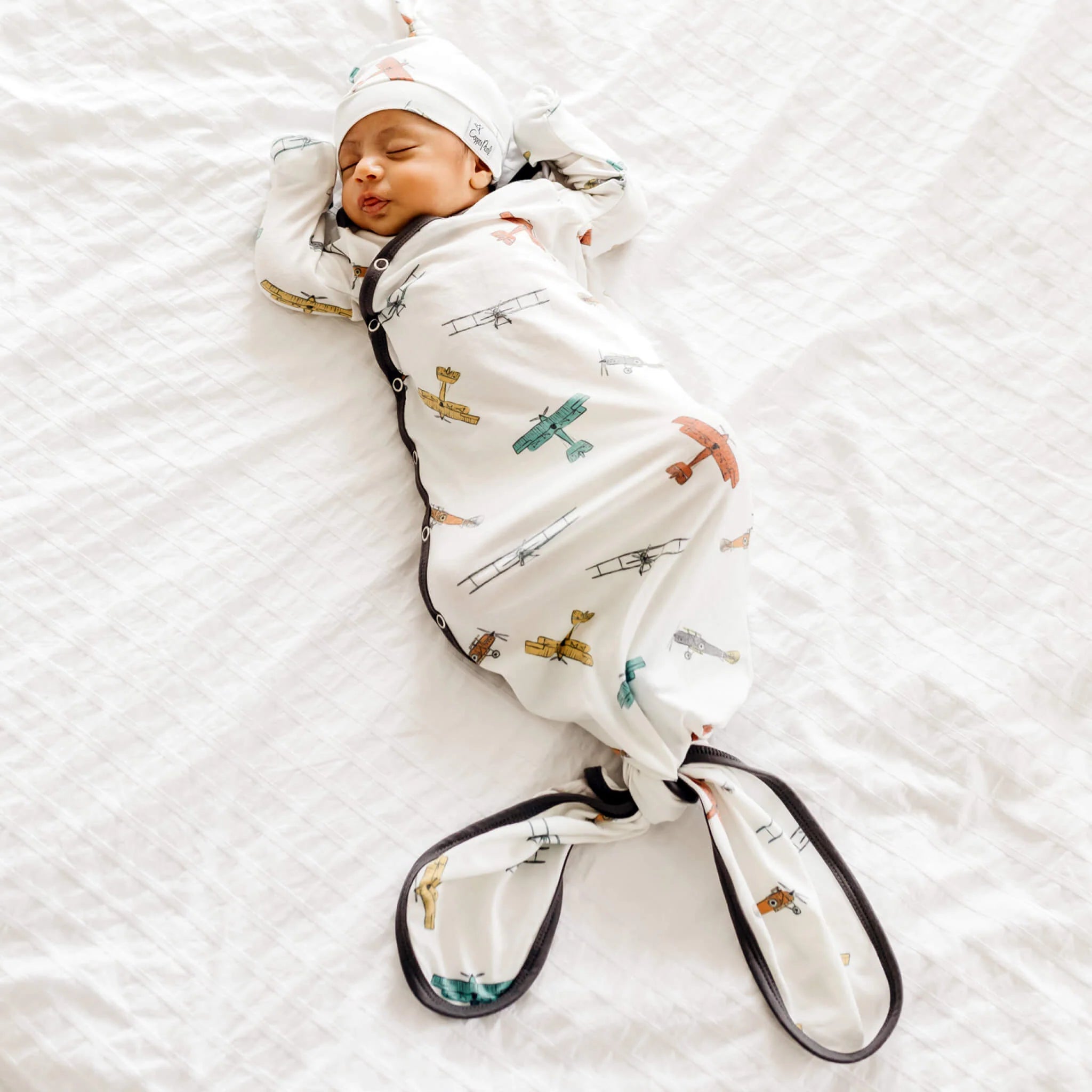 Copper Pearl Newborn Knotted Gown - Ace