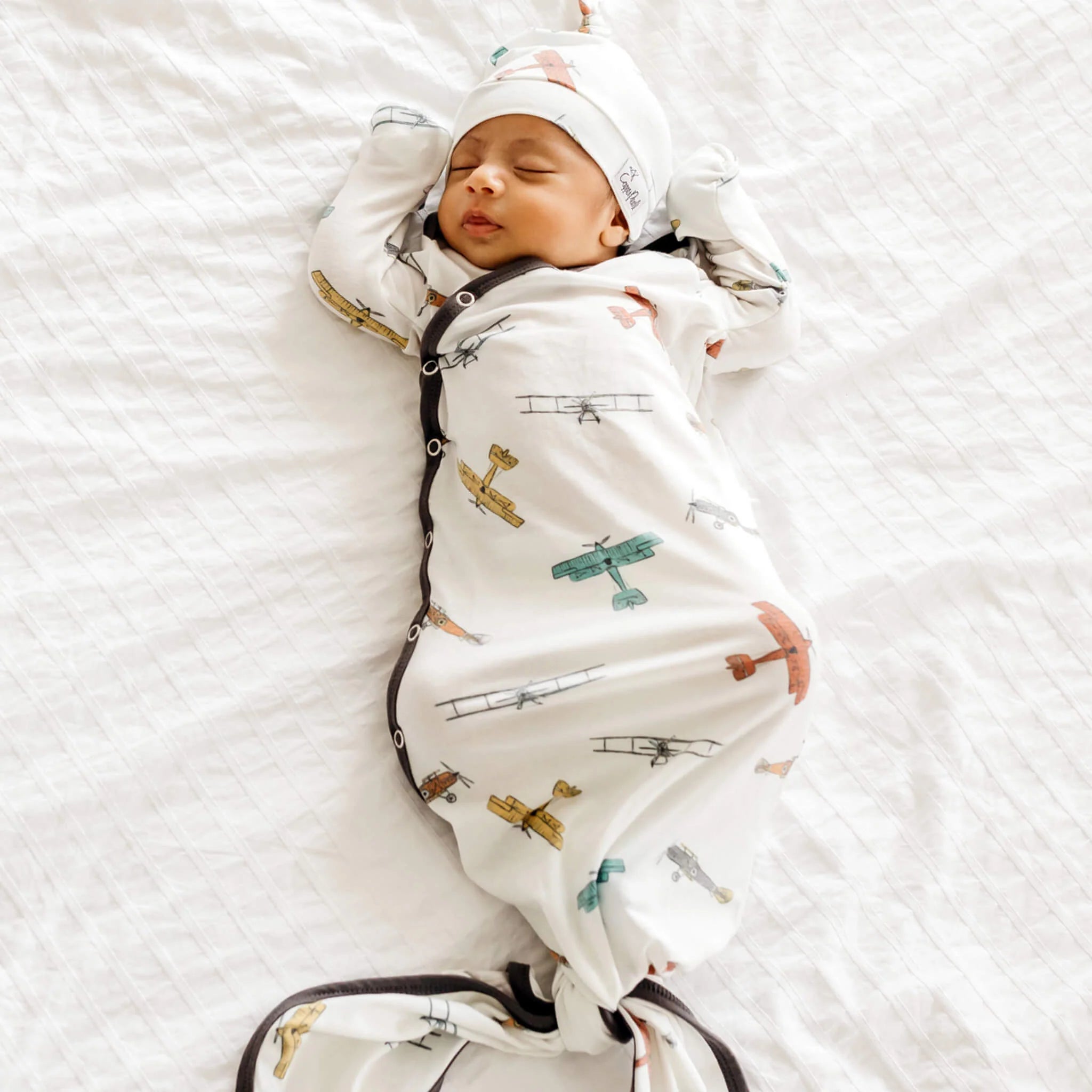 Copper Pearl Newborn Knotted Gown - Ace