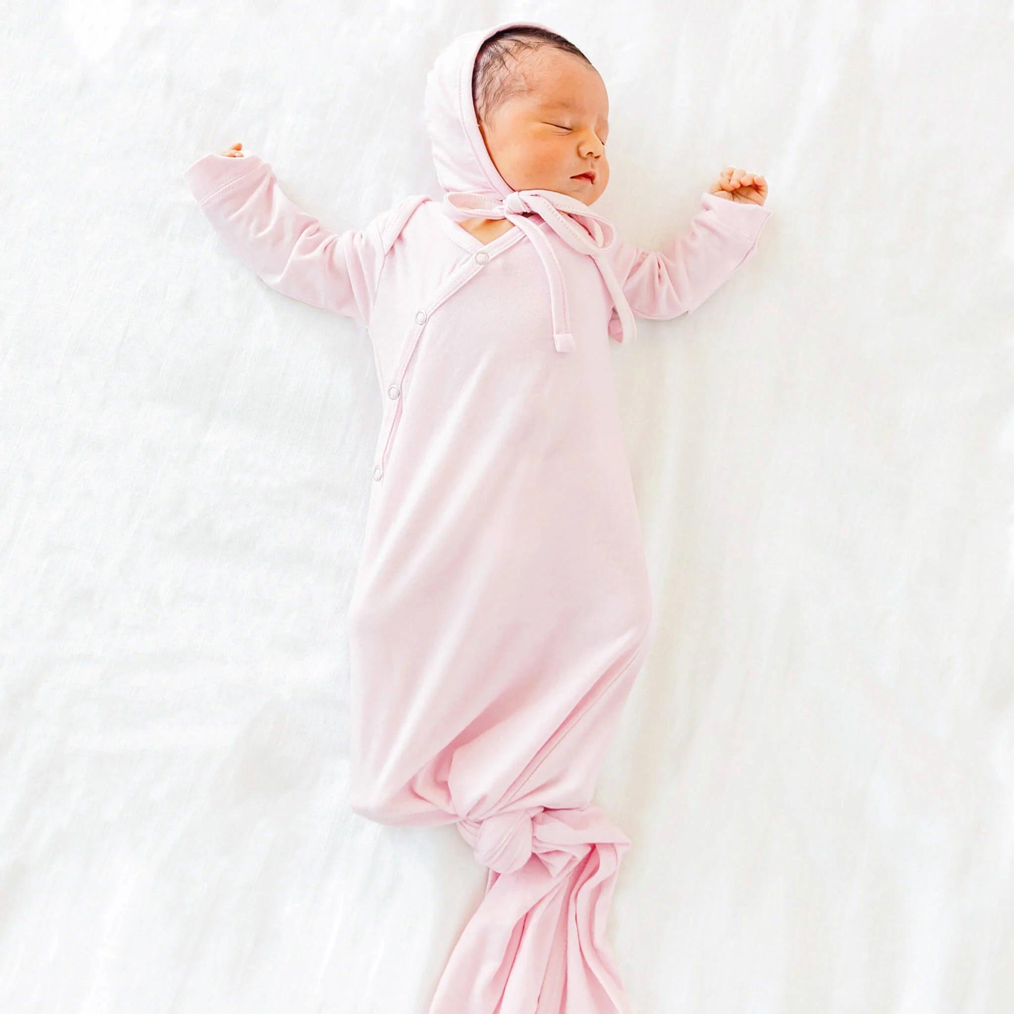 Copper Pearl Newborn Knotted Gown - Blossom