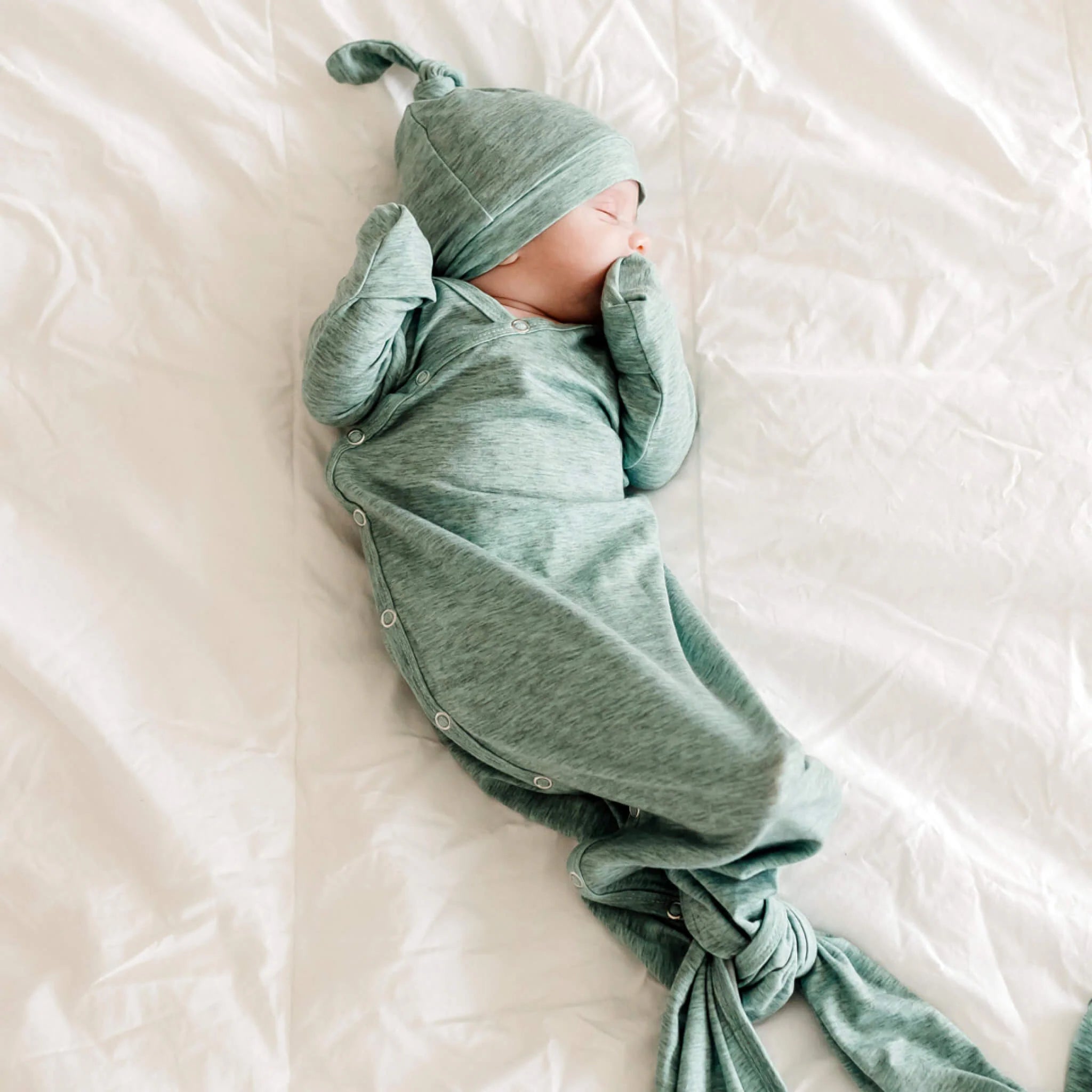 Copper Pearl Newborn Knotted Gown - Emerson
