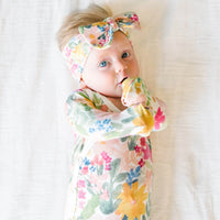 Copper Pearl Newborn Knotted Gown - Lark