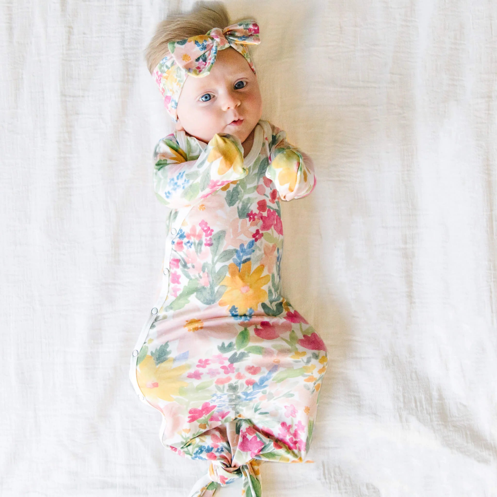 Copper Pearl Newborn Knotted Gown - Lark