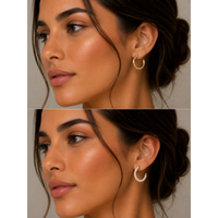 Everyday Essential Gold + Pearl Set of 2 Hoops