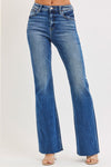 Hawn High Rise Classic Cut Raw Hem Jeans