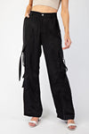 Sophisticated Style Satin Cargo Pants