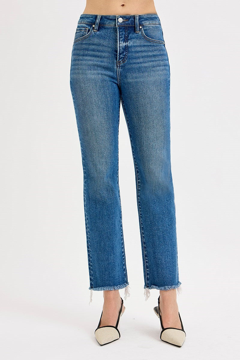 Go-To Blues Tummy Control High Rise Straight Leg Jeans