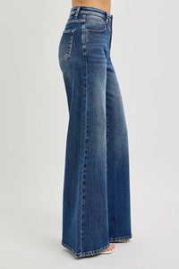 Vegas High Rise Wide Leg Detailed Jeans