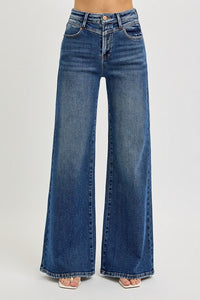 Vegas High Rise Wide Leg Detailed Jeans