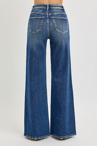 Vegas High Rise Wide Leg Detailed Jeans