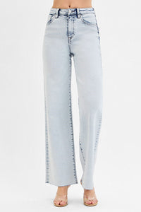 The Frontier Light Wash High Rise Wide Leg Jeans