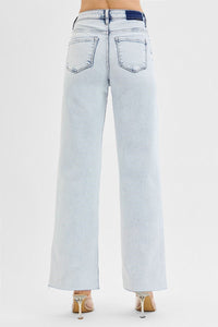 The Frontier Light Wash High Rise Wide Leg Jeans