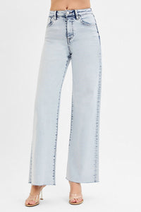 The Frontier Light Wash High Rise Wide Leg Jeans