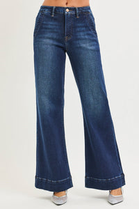 Empress High Rise Wide Leg Jeans - Dark Wash