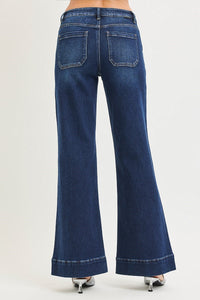 Empress High Rise Wide Leg Jeans - Dark Wash
