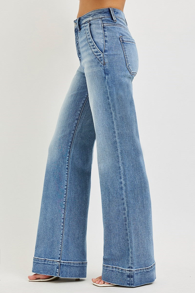 Empress High Rise Wide Leg Jeans - Light Wash
