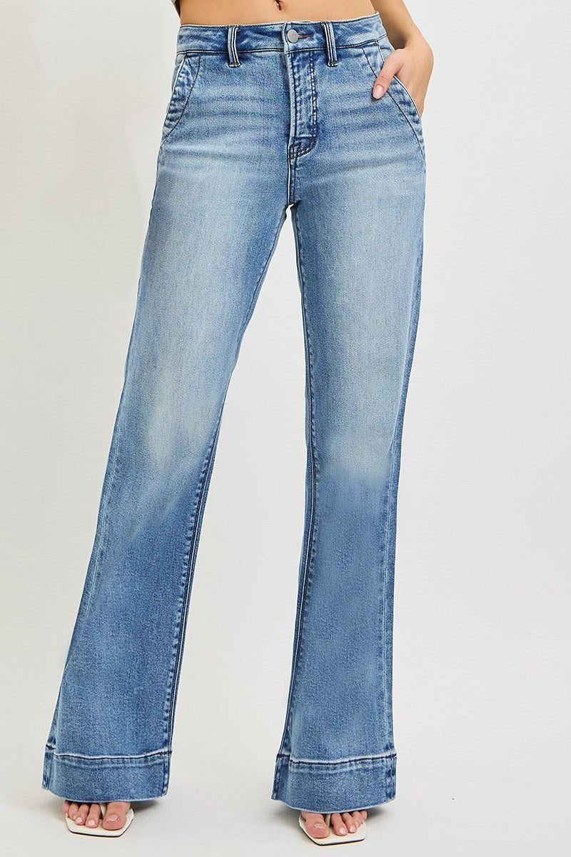 Empress High Rise Wide Leg Jeans - Light Wash
