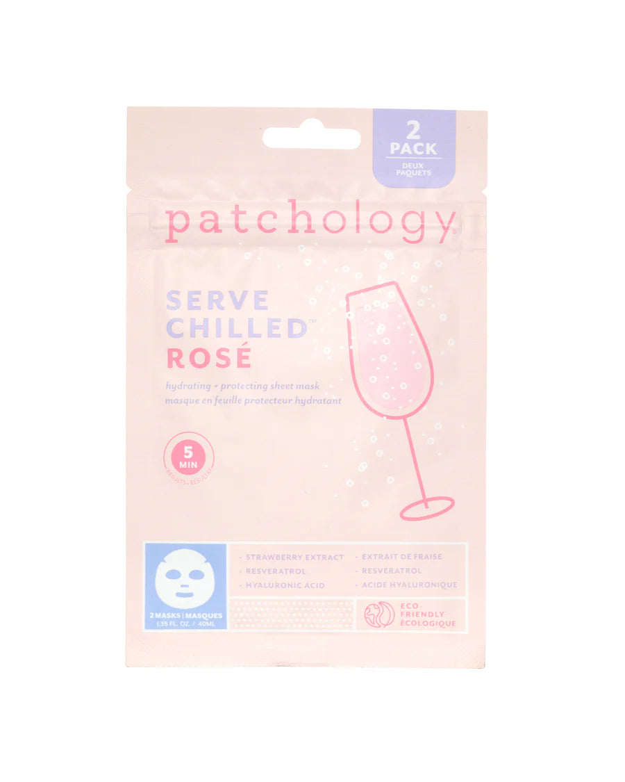Patchology Serve Chilled Rosé Hydrating Face Sheet Mask - Pack of 2