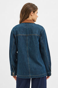 Collar Me Chic Oversized Denim Jacket