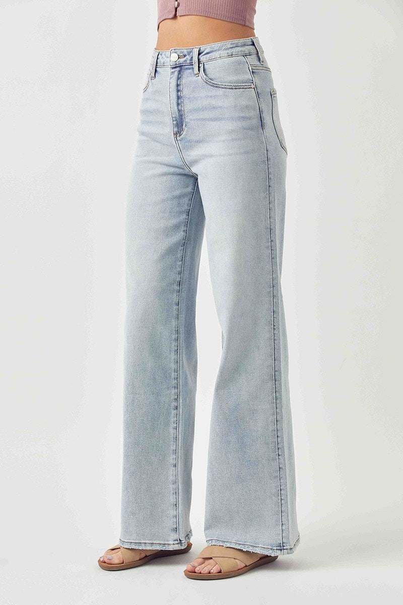 Ryleigh High Rise Trousers- Light Wash