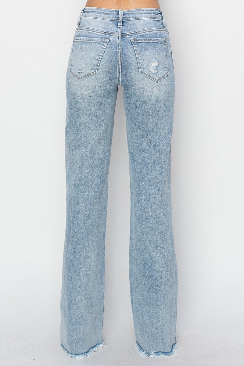 Lennon Light Wash High Rise Straight Leg Jeans