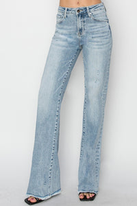 Lennon Light Wash High Rise Straight Leg Jeans