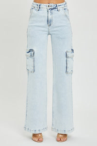 Hayden Cargo High Rise Wide Leg Jeans