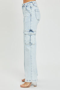 Hayden Cargo High Rise Wide Leg Jeans