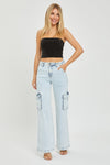 Hayden Cargo High Rise Wide Leg Jeans