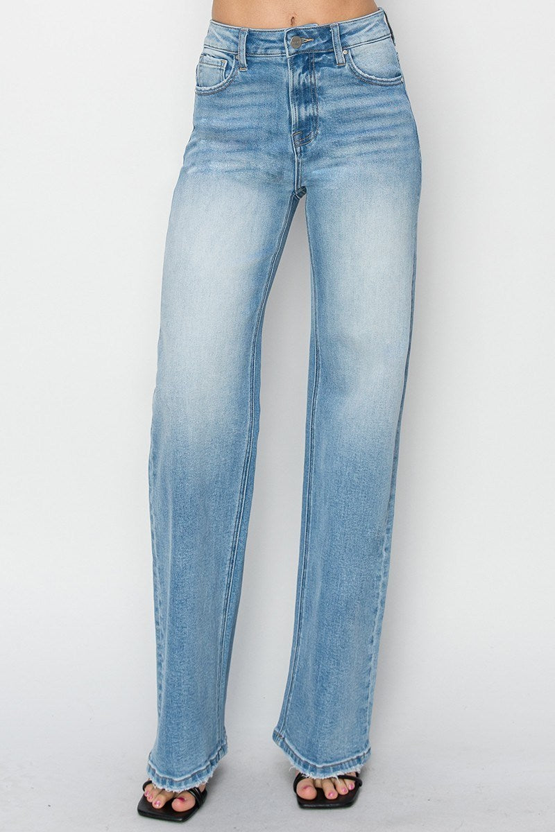 Jody High Rise Light Wash Straight Leg Jeans