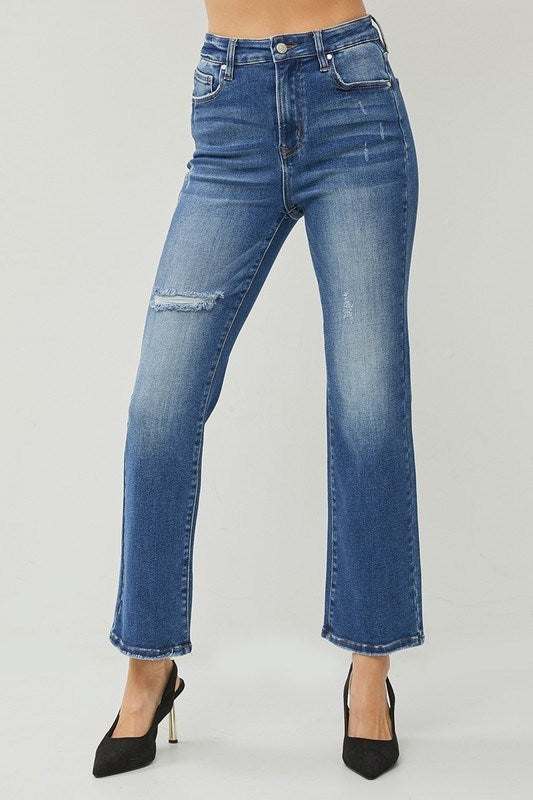 Salem High Rise Straight Leg Jeans