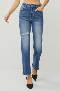 Salem High Rise Straight Leg Jeans