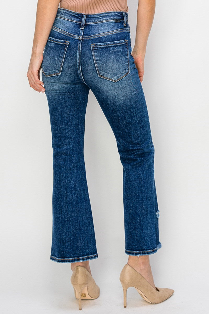 Holy Roller High Waisted Wide Leg Cropped Jeans