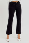 Exclusive High Rise Tummy Control Straight Leg Jeans - Black