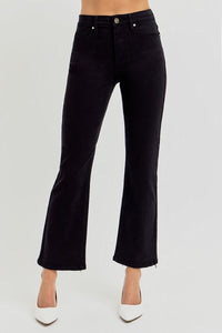 Exclusive High Rise Tummy Control Straight Leg Jeans - Black