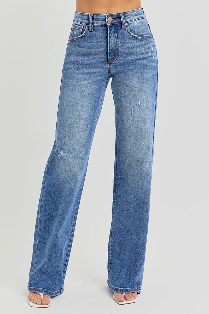 Coast To Coast High Rise Tummy Control Wide Leg Jeans