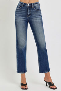 Timeless Tummy-Control HR Slim Straight Leg Jeans - Dark Wash