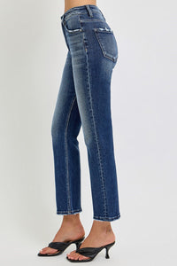 Timeless Tummy-Control HR Slim Straight Leg Jeans - Dark Wash