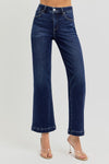 Downtown Dark Wash Tummy Control High Rise Wide Leg Jeans