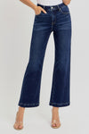 Downtown Dark Wash Tummy Control High Rise Wide Leg Jeans