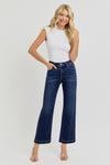 Downtown Dark Wash Tummy Control High Rise Wide Leg Jeans