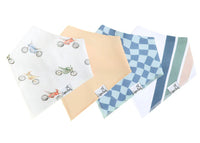 Copper Pearl Pack of 4 Baby Bandana Bib Set - Ryder