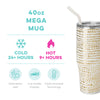 Swig 40oz Mega Mug Tumbler - Glamazon Gold