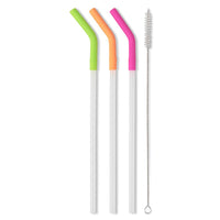 Neon Reusable Straw Set