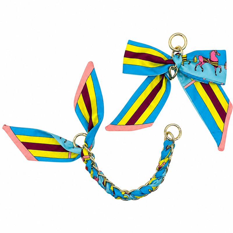 Carousel Charm Silk Bow Bag Charm/Key Chain